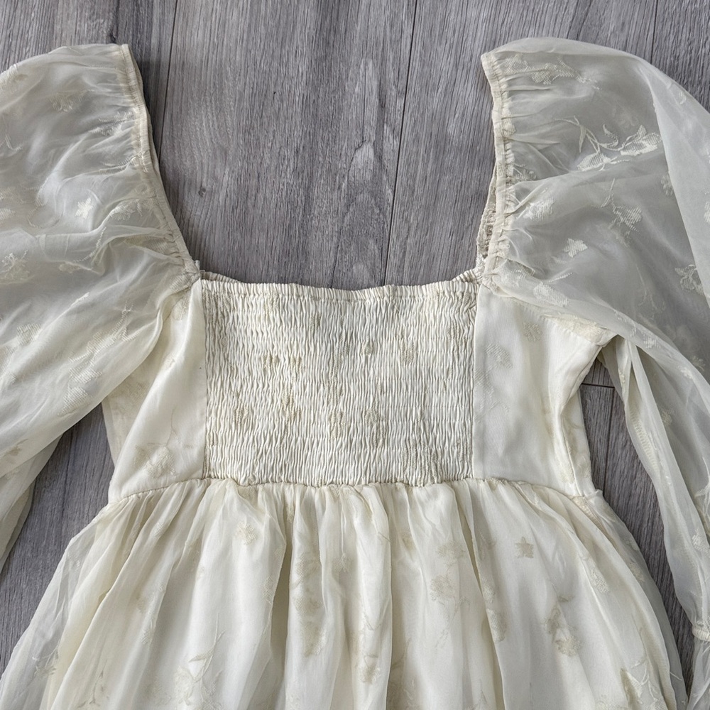 Anthropology Storia Babydoll Soft Yellow Floral Dress - Picture 8 of 8